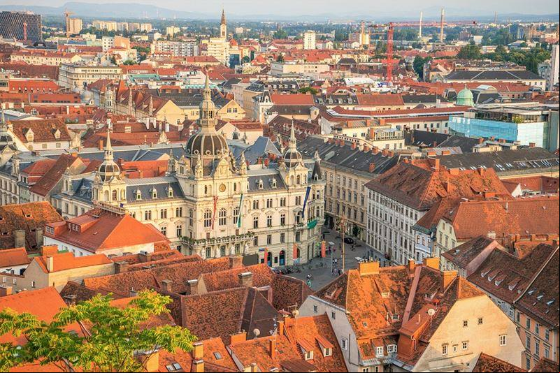A cidade de Graz, na 